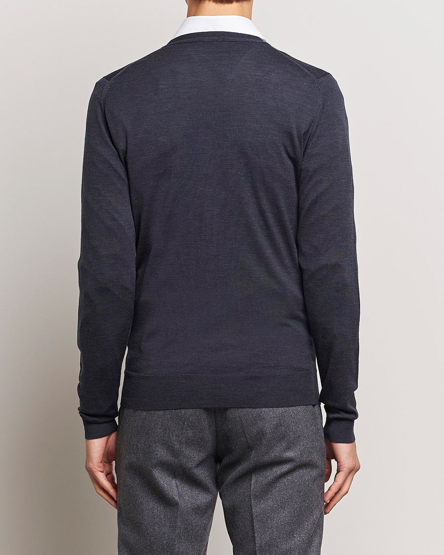 Hombres | Jerséis y prendas de punto | John Smedley | Petworth Extra Fine Merino Cardigan Hepburn Smoke