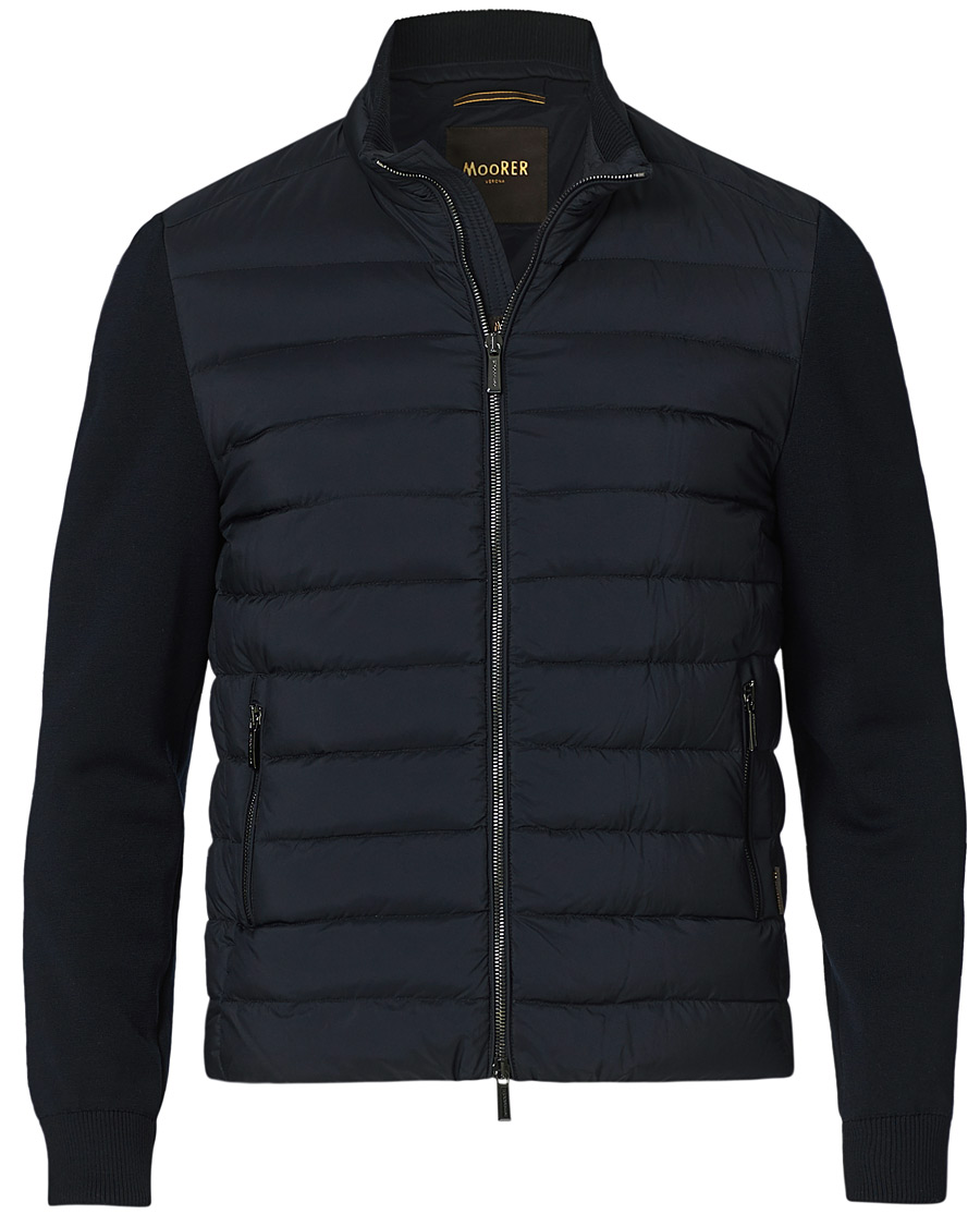 Hombres | Abrigos y chaquetas | MooRER | Hybrid Padded Jacket Dark Blue