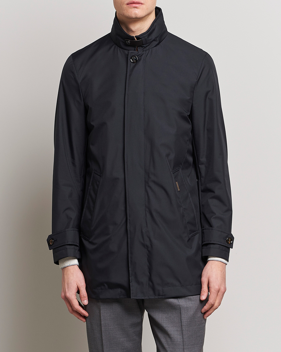 Hombres | Abrigos y chaquetas | MooRER | Waterproof Car Coat Navy