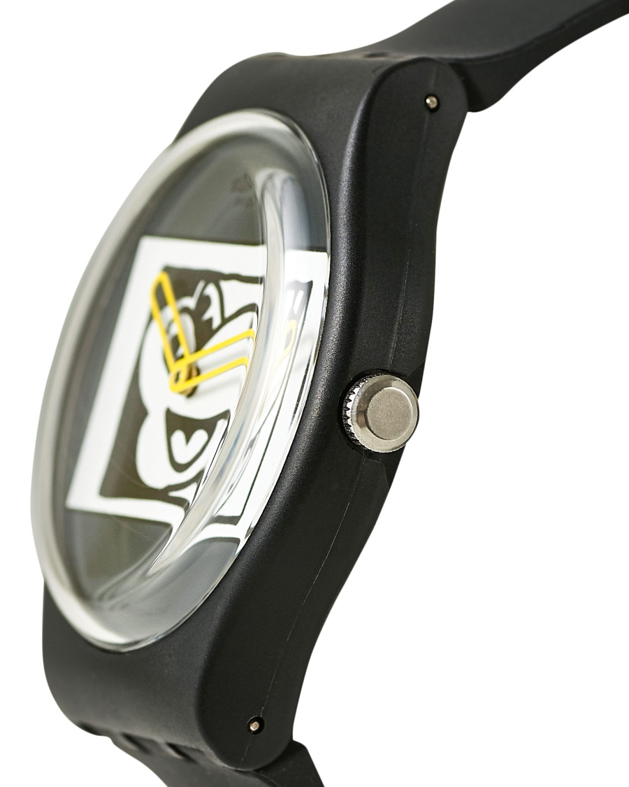 Hombres | Swatch Swatch x Keith Haring Mickey Blanc sur Noir | Swatch | x Keith Haring Mickey Blanc sur Noir