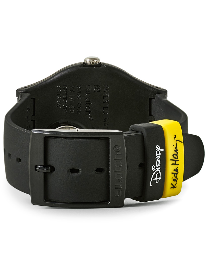 Hombres | Swatch Swatch x Keith Haring Mickey Blanc sur Noir | Swatch | x Keith Haring Mickey Blanc sur Noir