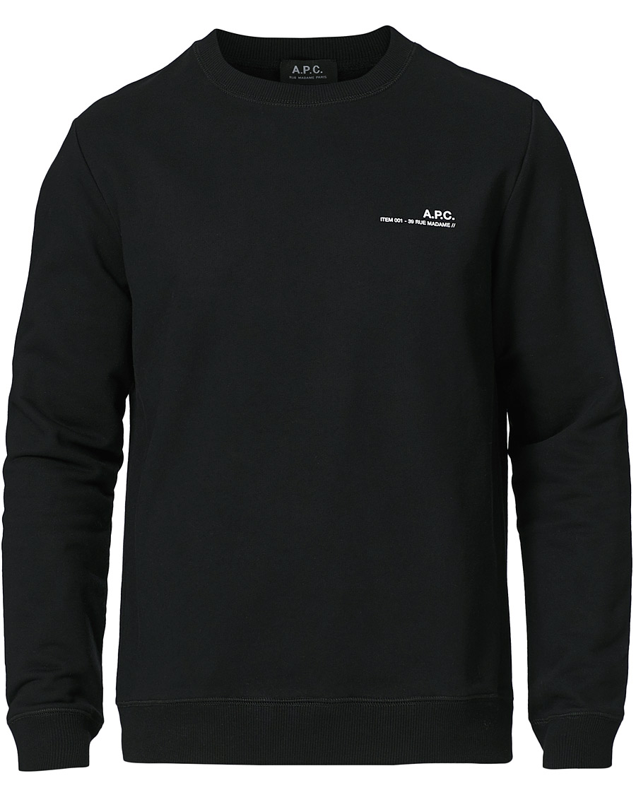 Hombres | Jerséis y prendas de punto | A.P.C. | Item Crew Neck Sweatshirt Black