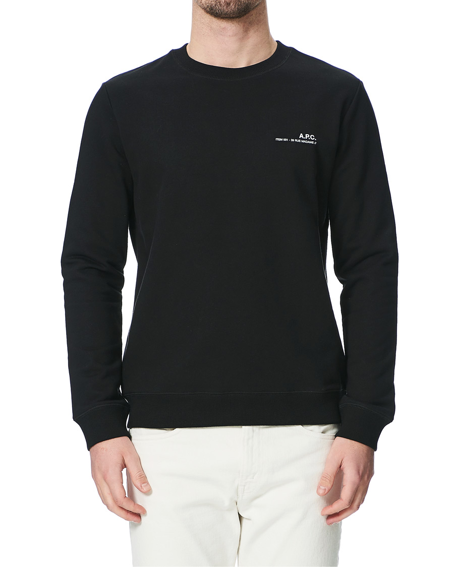Hombres | Jerséis y prendas de punto | A.P.C. | Item Crew Neck Sweatshirt Black