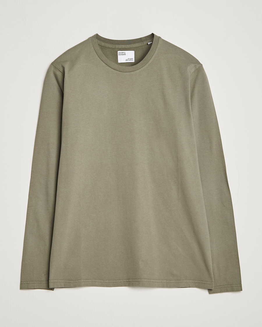 Hombres | Camisetas | Colorful Standard | Classic Organic Long Sleeve T-shirt Dusty Olive