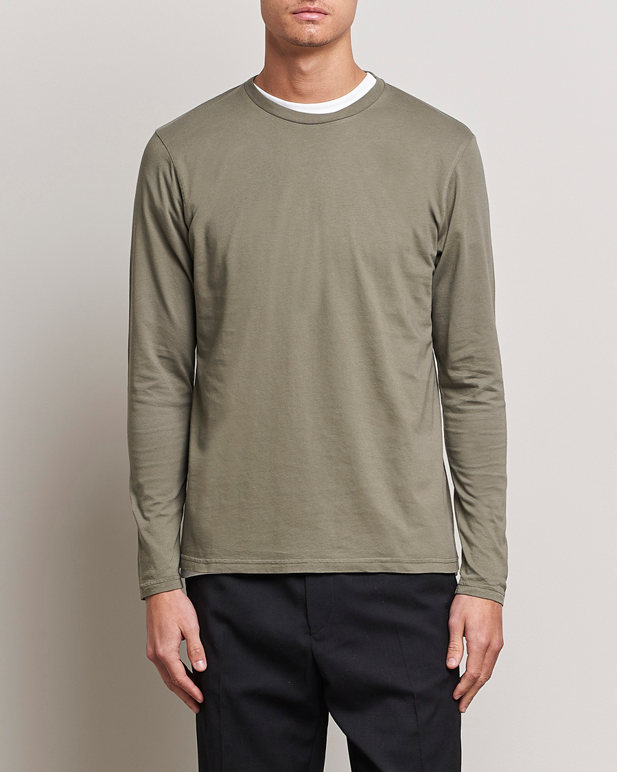 Hombres | Camisetas | Colorful Standard | Classic Organic Long Sleeve T-shirt Dusty Olive