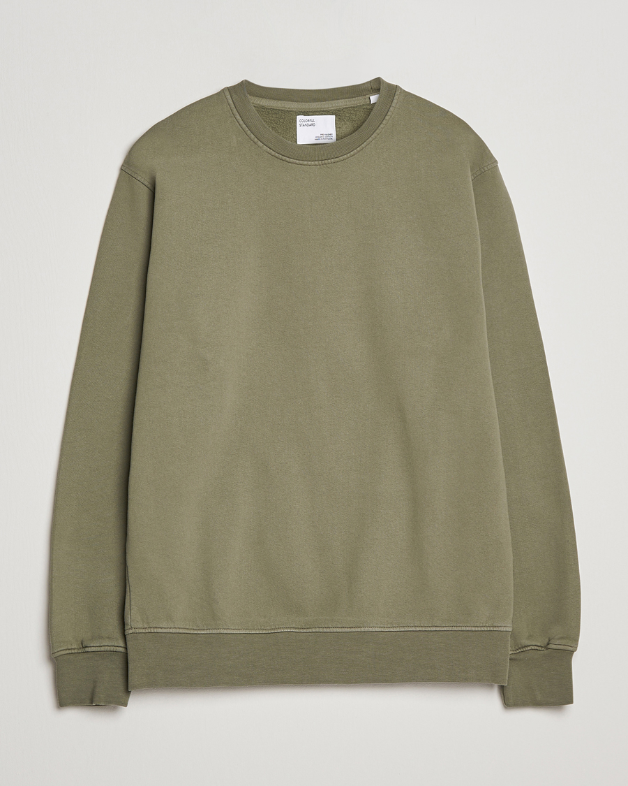 Hombres | Jerséis y prendas de punto | Colorful Standard | Classic Organic Crew Neck Sweat Dusty Olive