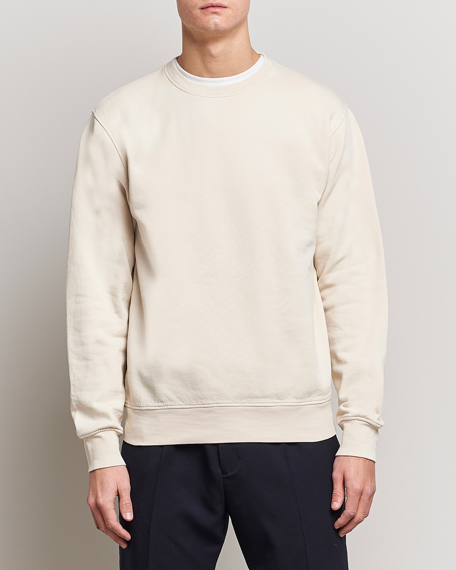 Hombres |  | Colorful Standard | Classic Organic Crew Neck Sweat Ivory White