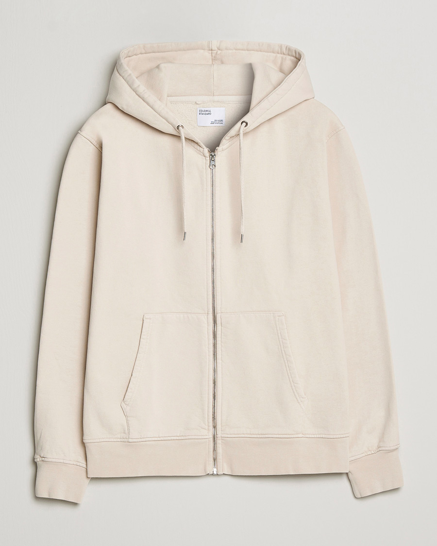Hombres | Jerséis y prendas de punto | Colorful Standard | Classic Organic Full Zip Hood Ivory White