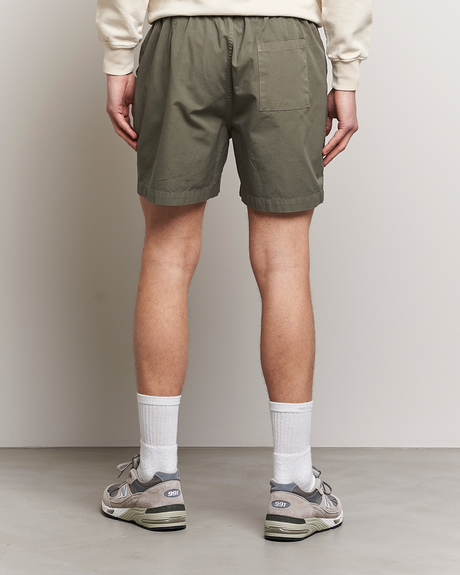 Hombres | Pantalones cortos | Colorful Standard | Classic Organic Twill Drawstring Shorts Dusty Olive