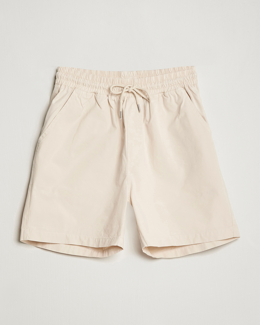 Hombres | Pantalones cortos | Colorful Standard | Classic Organic Twill Drawstring Shorts Ivory White
