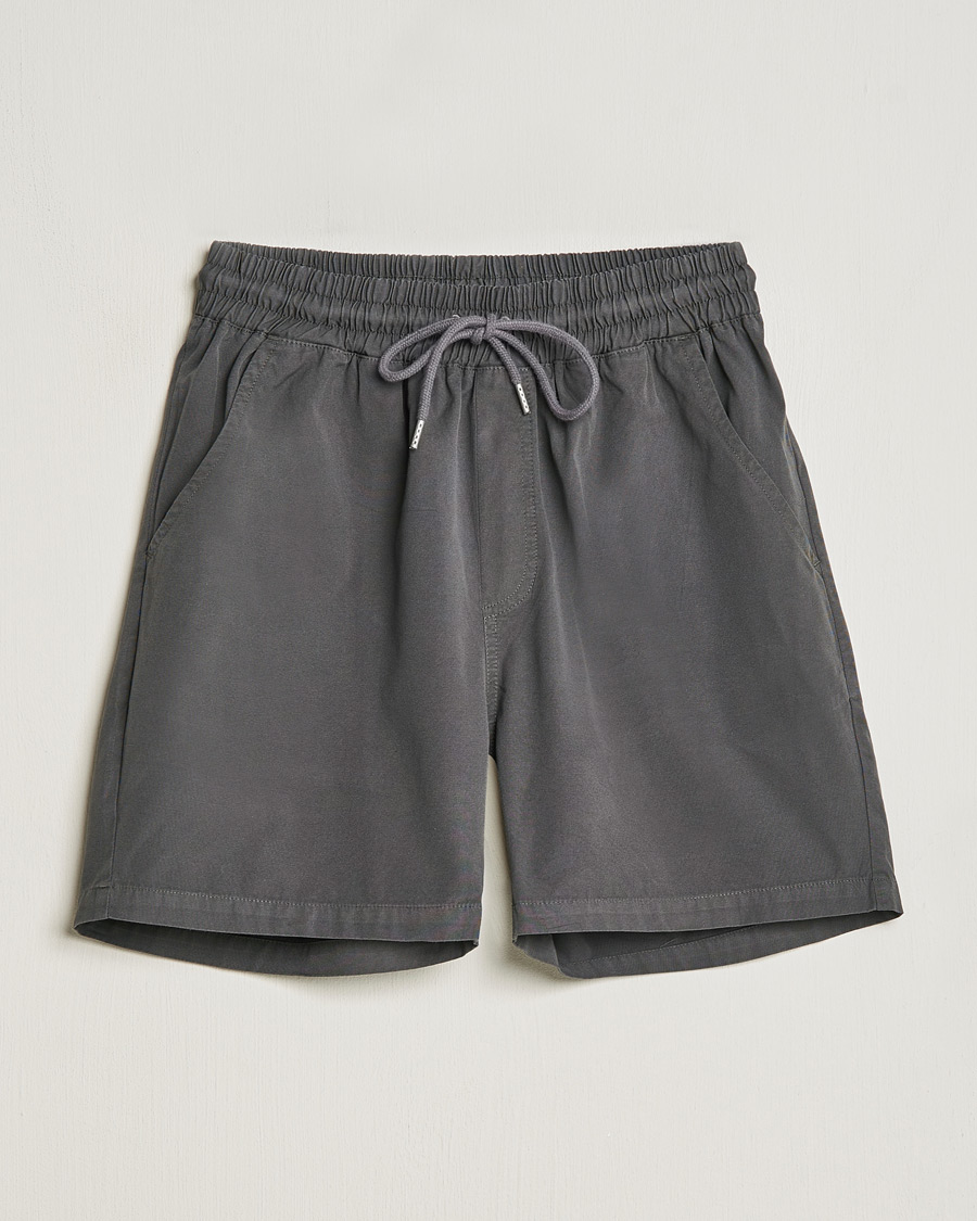Hombres | Pantalones cortos | Colorful Standard | Classic Organic Twill Drawstring Shorts Lava Grey