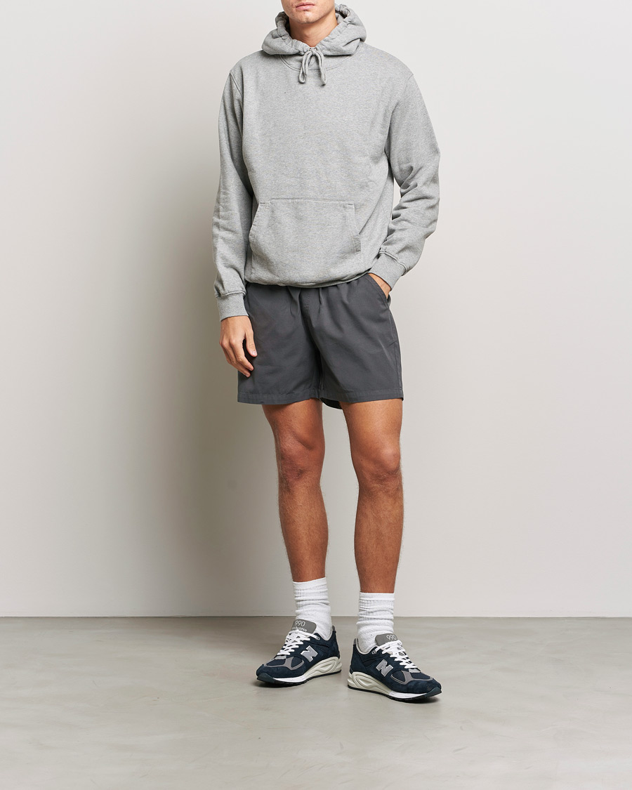 Hombres | Pantalones cortos | Colorful Standard | Classic Organic Twill Drawstring Shorts Lava Grey