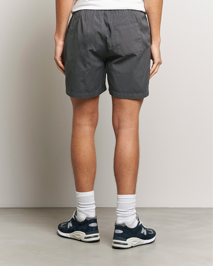 Hombres | Pantalones cortos | Colorful Standard | Classic Organic Twill Drawstring Shorts Lava Grey