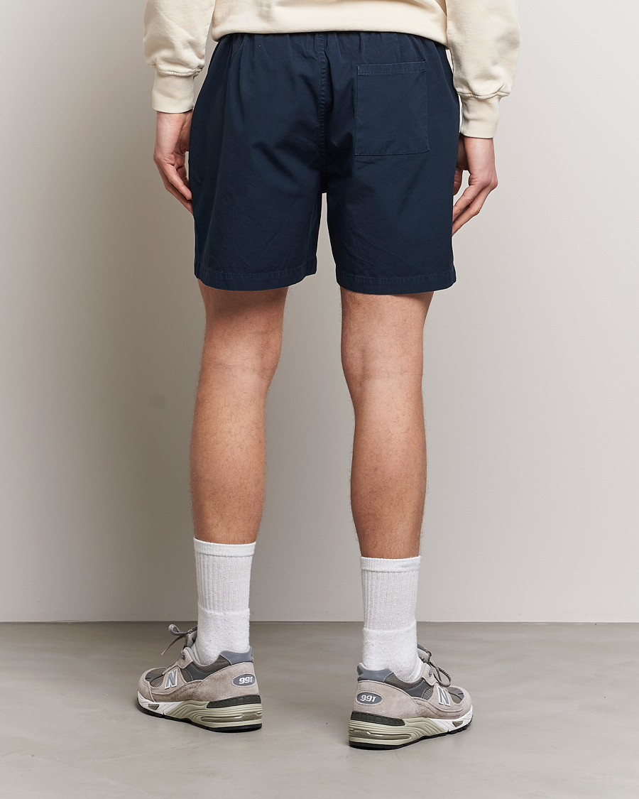 Hombres | Pantalones cortos | Colorful Standard | Classic Organic Twill Drawstring Shorts Navy Blue