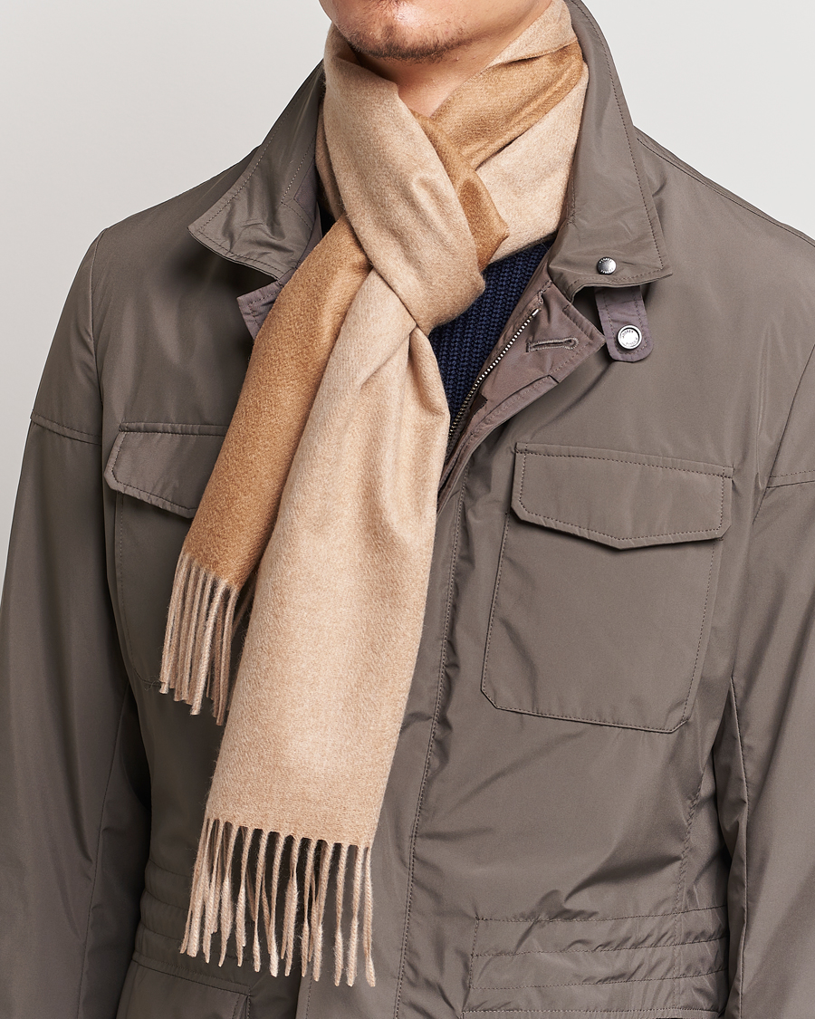 Hombres | Italian Department | Piacenza Cashmere | Vicuna/Baby Cashmere Scarf Camel