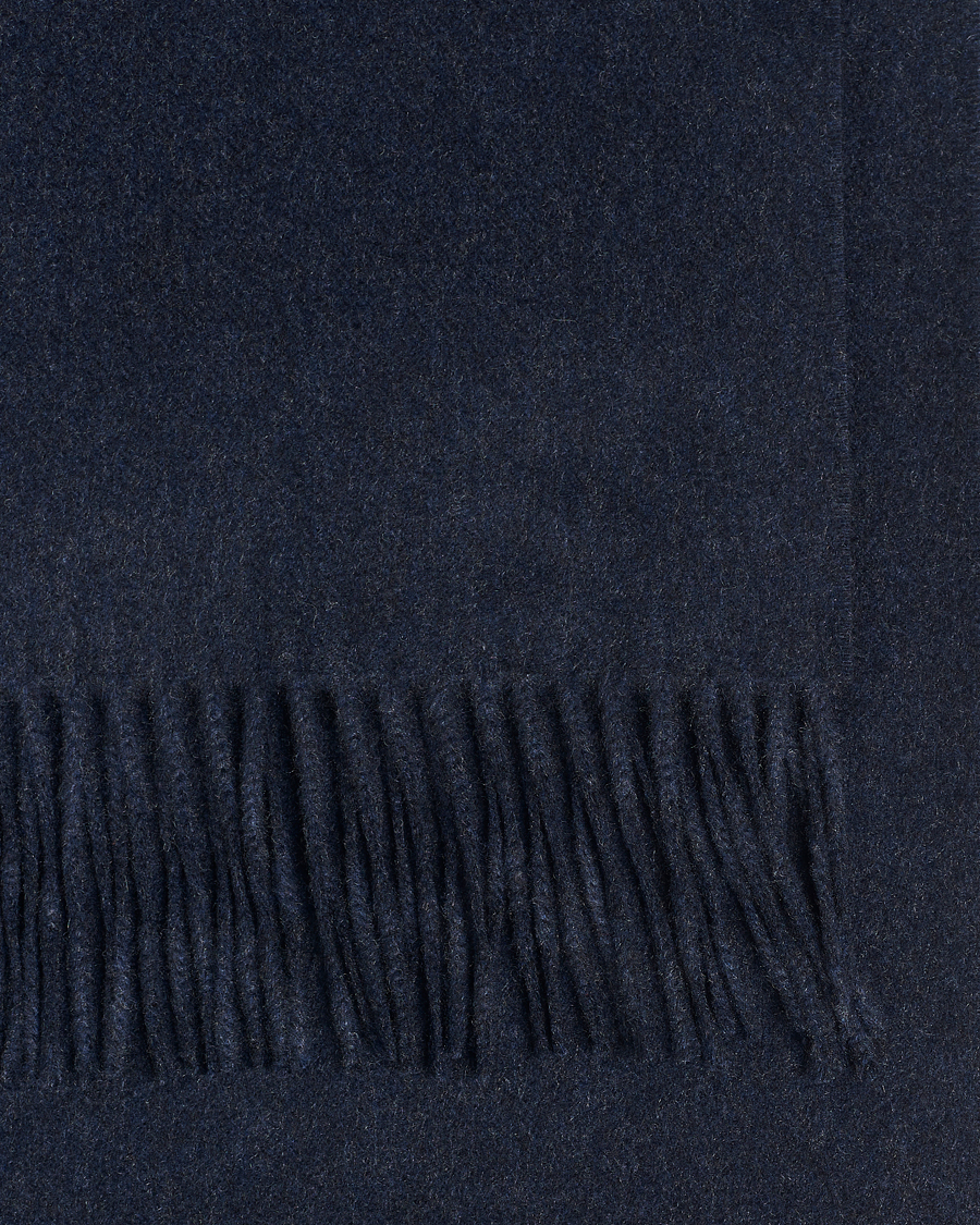 Hombres | Bufandas | Piacenza Cashmere | Cashmere Scarf Navy Melange