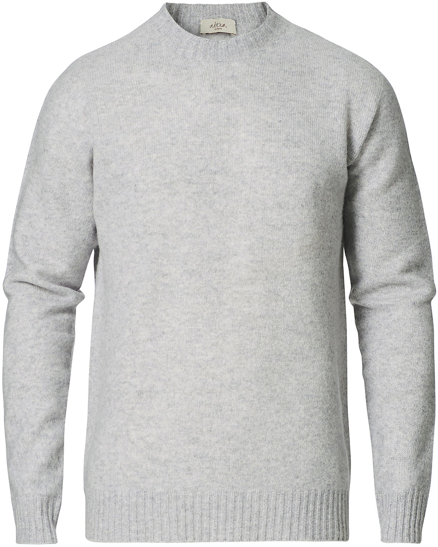 Hombres | Jerséis y prendas de punto | Altea | Wool/Cashmere Crew Neck Sweater Light Grey