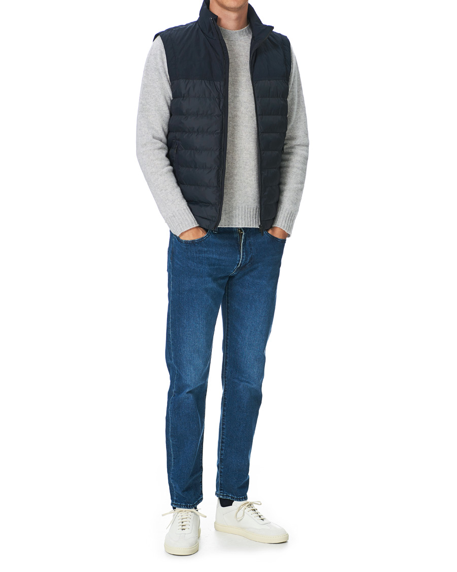 Hombres | Jerséis y prendas de punto | Altea | Wool/Cashmere Crew Neck Sweater Light Grey