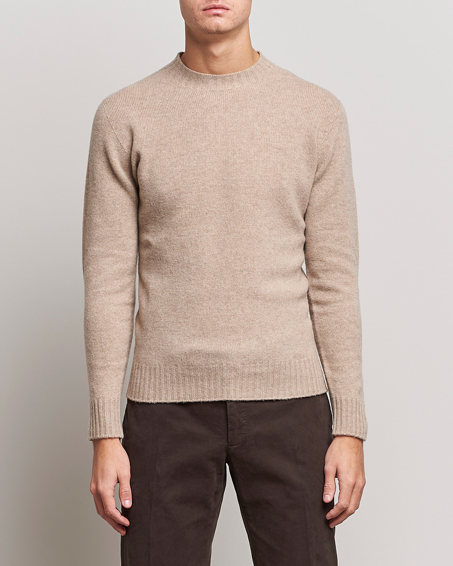 Hombres | Jerséis y prendas de punto | Altea | Wool/Cashmere Crew Neck Sweater Beige