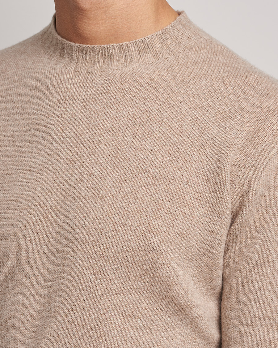 Hombres | Jerséis y prendas de punto | Altea | Wool/Cashmere Crew Neck Sweater Beige