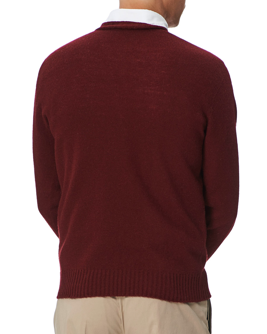 Hombres | Jerséis y prendas de punto | Altea | Wool/Cashmere Crew Neck Sweater Burgundy