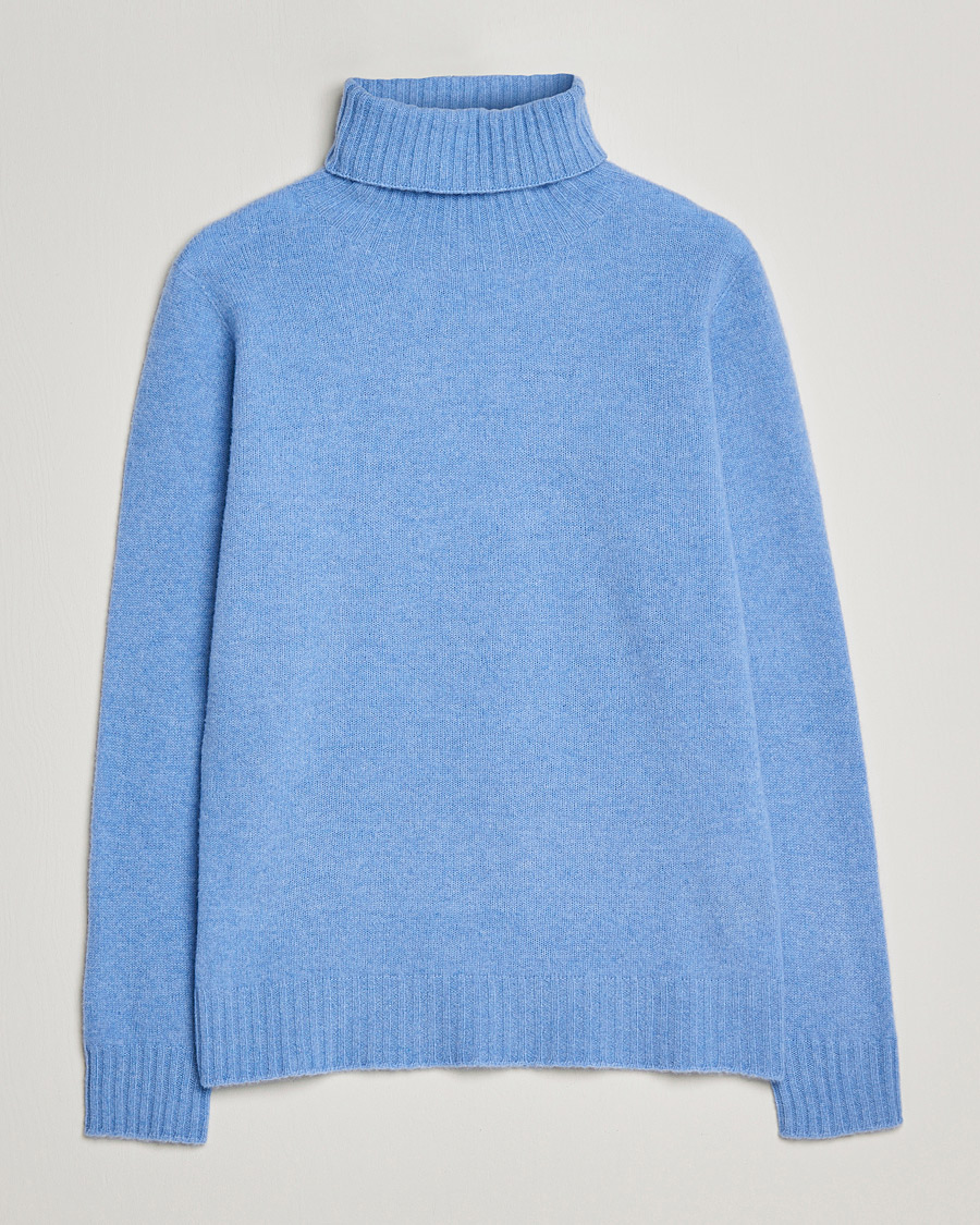 Hombres | Jerséis y prendas de punto | Altea | Wool/Cashmere Turtleneck Sweater Light Blue