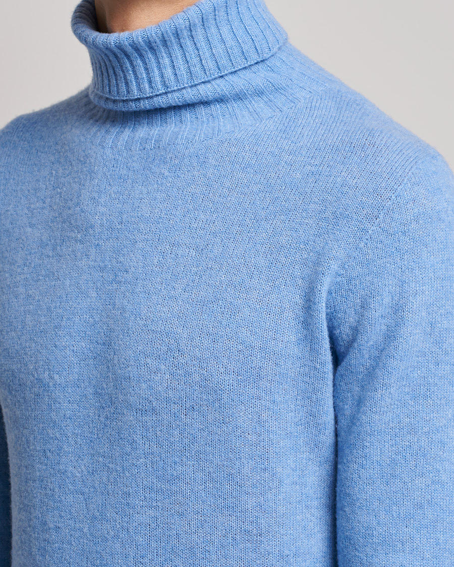 Hombres | Jerséis y prendas de punto | Altea | Wool/Cashmere Turtleneck Sweater Light Blue