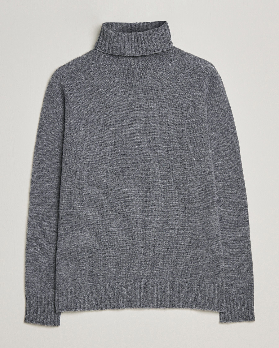 Hombres | Jerséis y prendas de punto | Altea | Wool/Cashmere Turtleneck Sweater Heather Grey