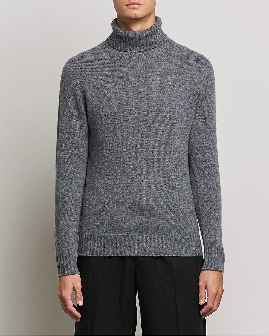 Hombres | Jerséis y prendas de punto | Altea | Wool/Cashmere Turtleneck Sweater Heather Grey