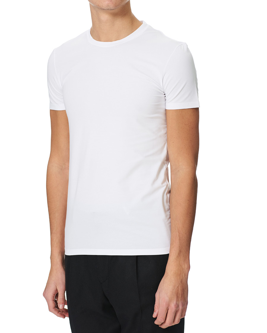 Hombres | Camisetas | Zegna | Cotton Stretch Crew Neck T-Shirt White