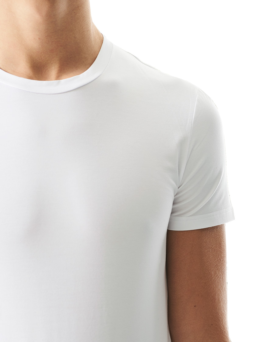 Hombres | Camisetas | Zegna | Cotton Stretch Crew Neck T-Shirt White