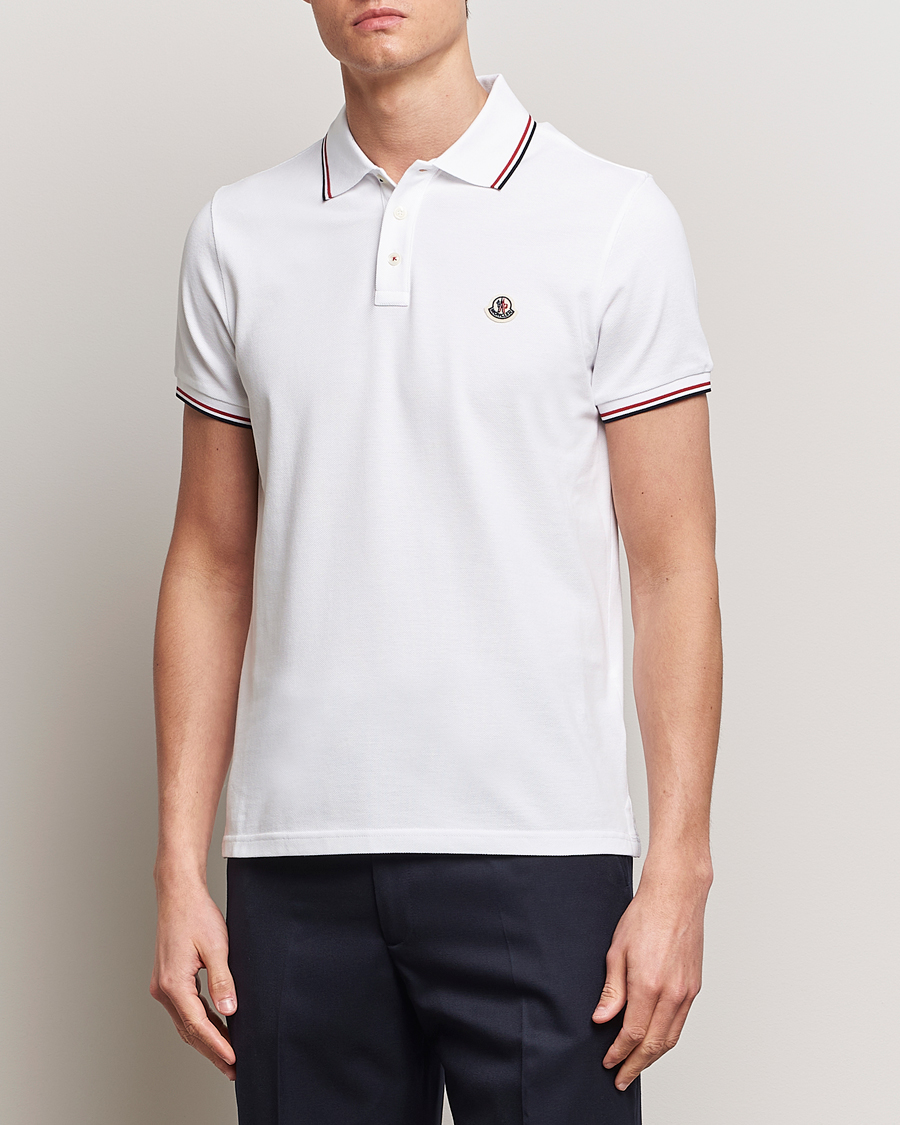 Hombres | Ropa | Moncler | Contrast Rib Polo White