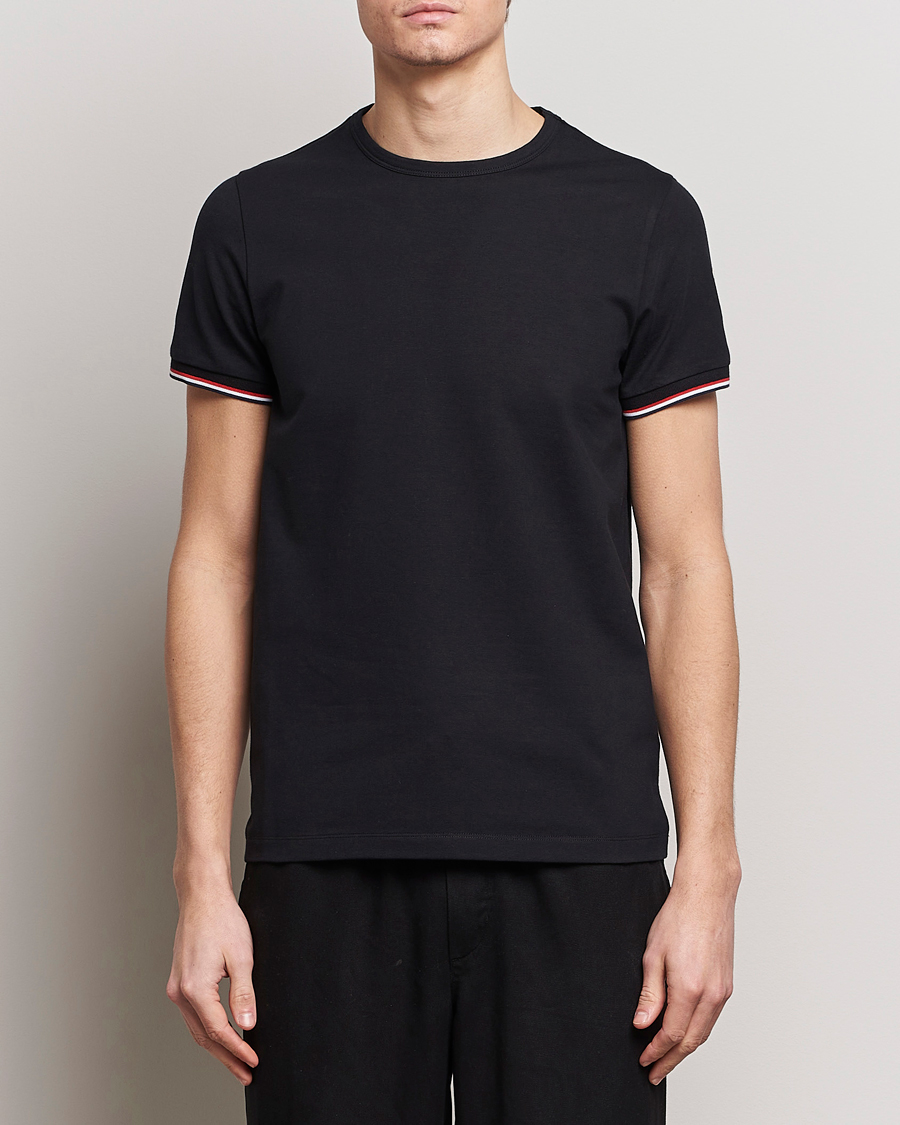 Hombres | Camisetas de manga corta | Moncler | Shoulder Logo T-Shirt Black