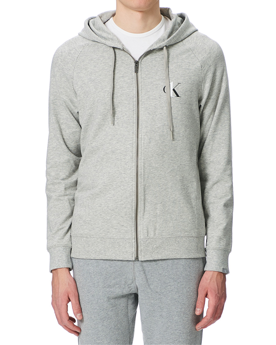 Hombres | Jerséis y prendas de punto | Calvin Klein | CK One Lounge Full Zip Hoodie Grey Heather