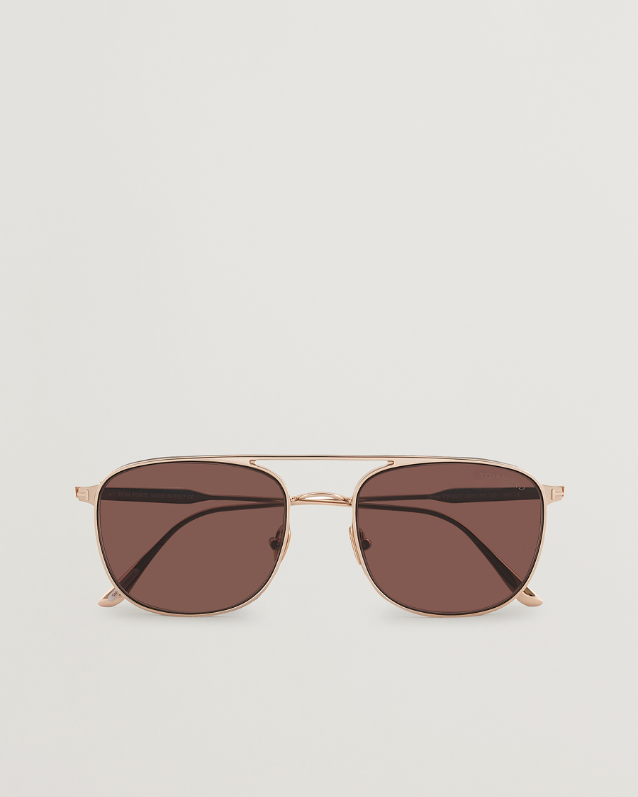 Hombres | Tom Ford Jake Sunglasses Shiny Rose Gold/Brown | Tom Ford | Jake Sunglasses Shiny Rose Gold/Brown