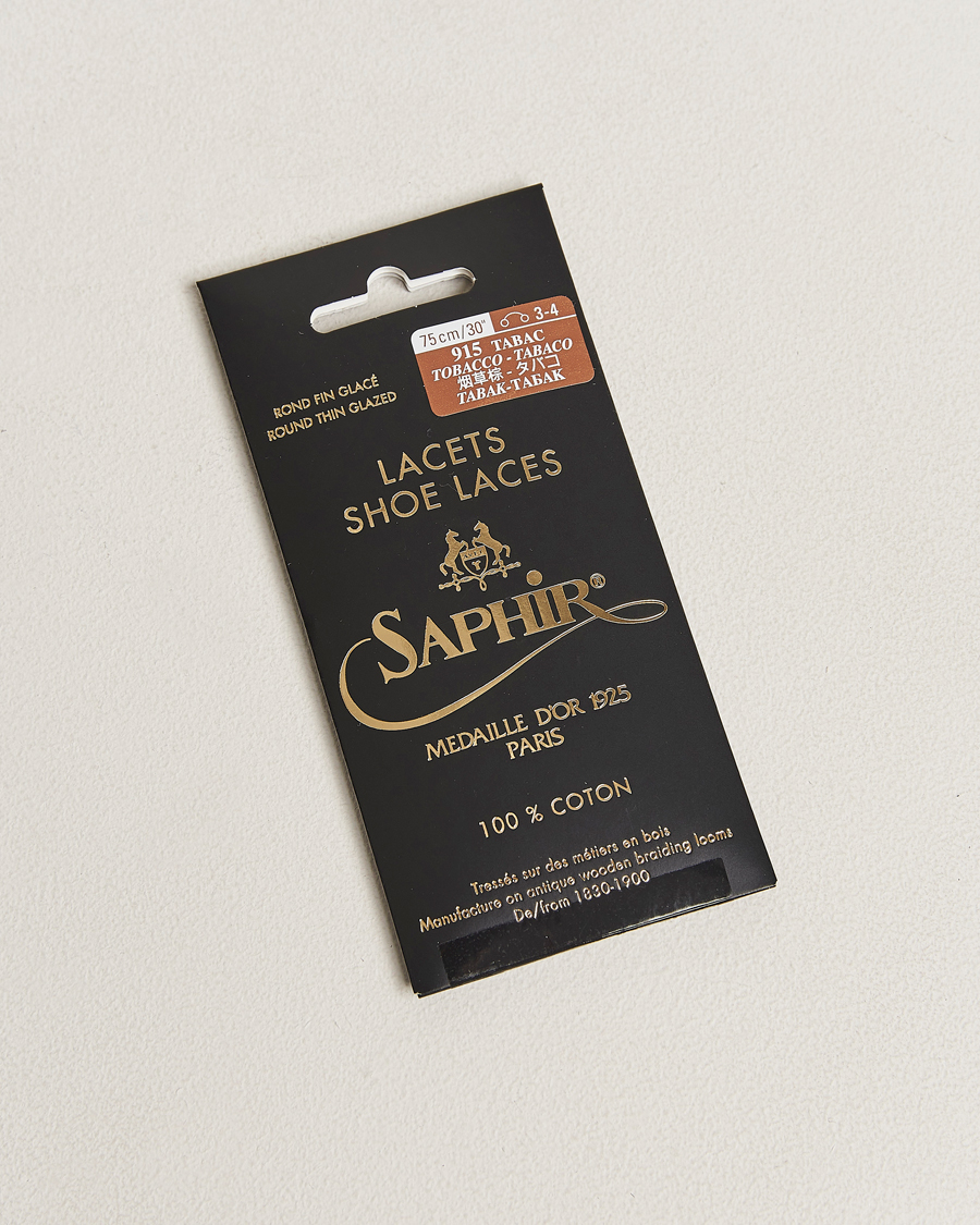 Hombres | Cuidado del calzado | Saphir Medaille d'Or | Shoe Laces Thin Waxed 75cm Tobacco