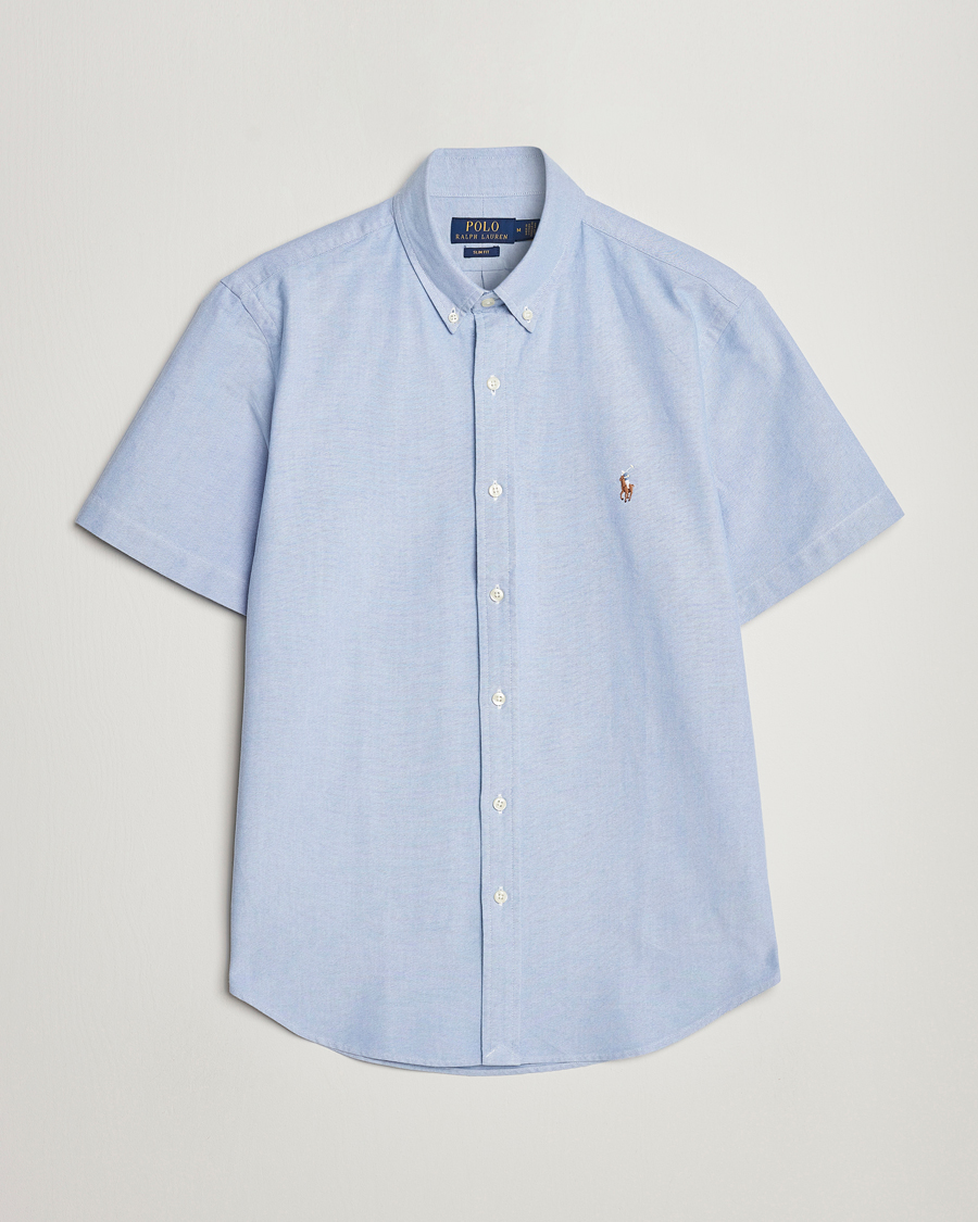 Hombres | Camisas | Polo Ralph Lauren | Slim Fit Oxford Short Sleeve Shirt Blue