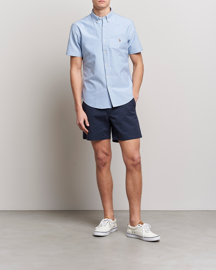 Hombres | Camisas | Polo Ralph Lauren | Slim Fit Oxford Short Sleeve Shirt Blue