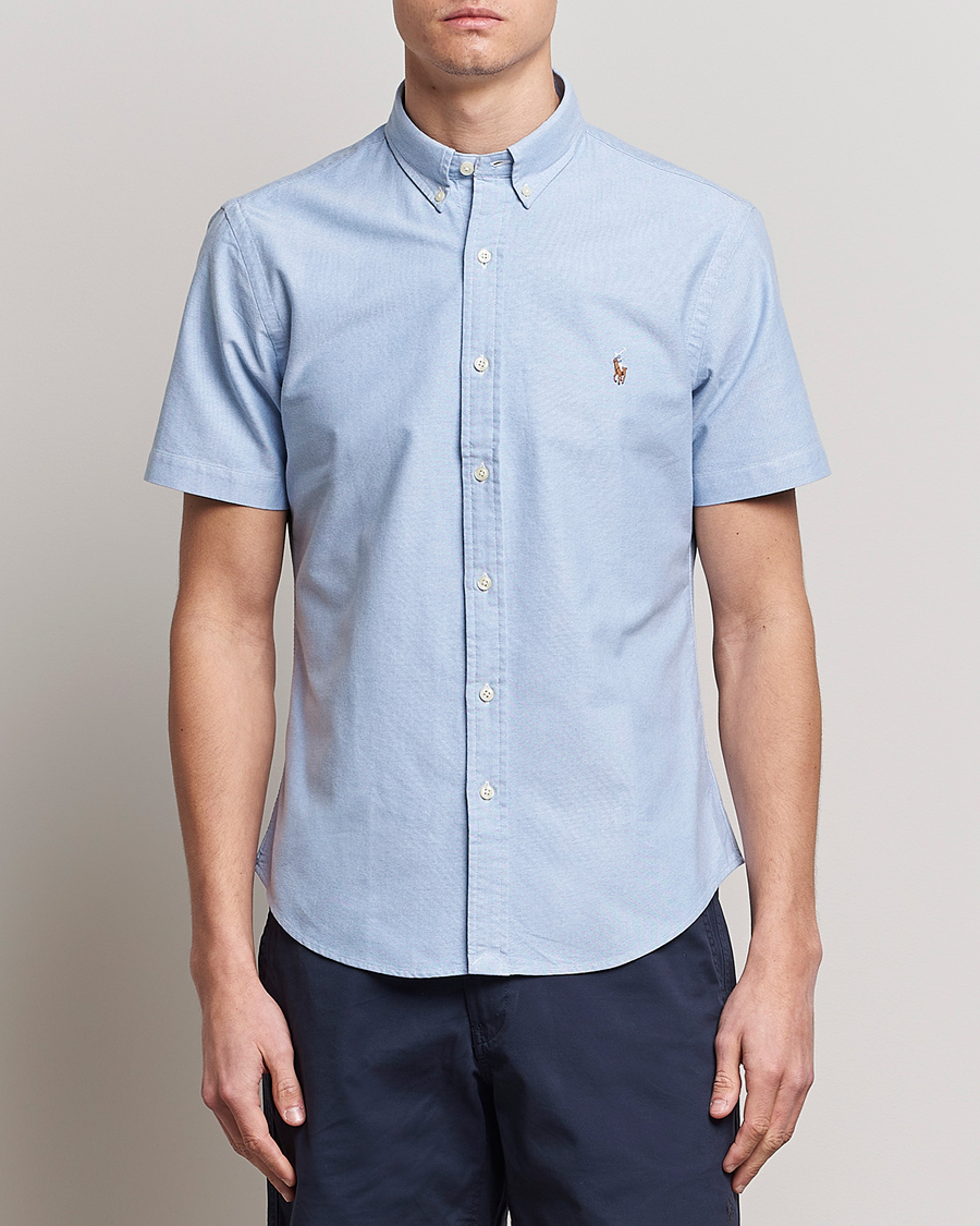 Hombres |  | Polo Ralph Lauren | Slim Fit Oxford Short Sleeve Shirt Blue