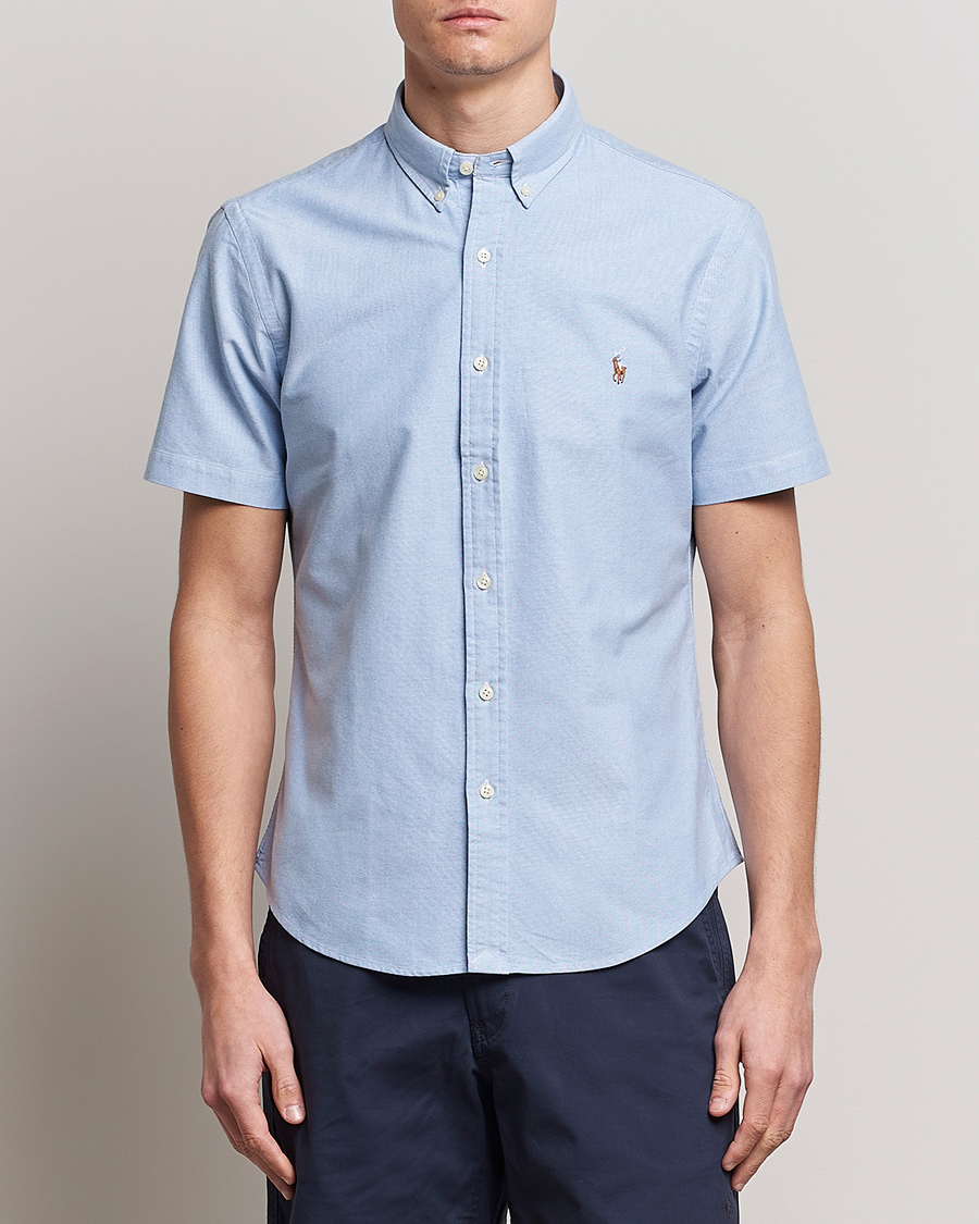 Hombres | Camisas | Polo Ralph Lauren | Slim Fit Oxford Short Sleeve Shirt Blue