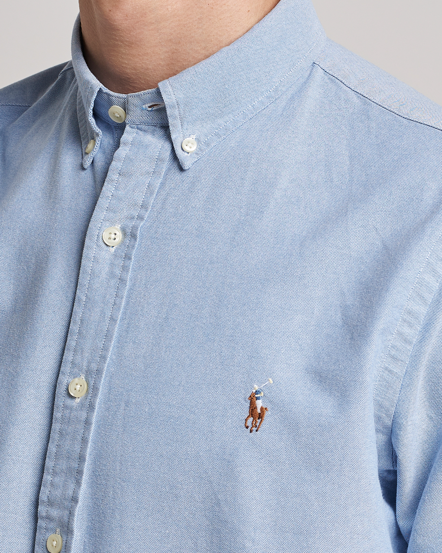 Hombres | Camisas | Polo Ralph Lauren | Slim Fit Oxford Short Sleeve Shirt Blue