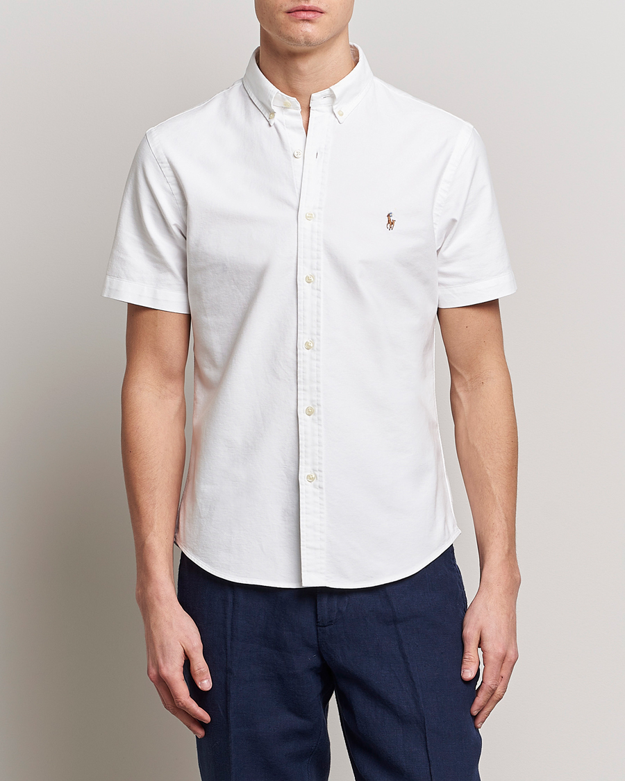 Hombres | Camisas | Polo Ralph Lauren | Slim Fit Oxford Short Sleeve Shirt White