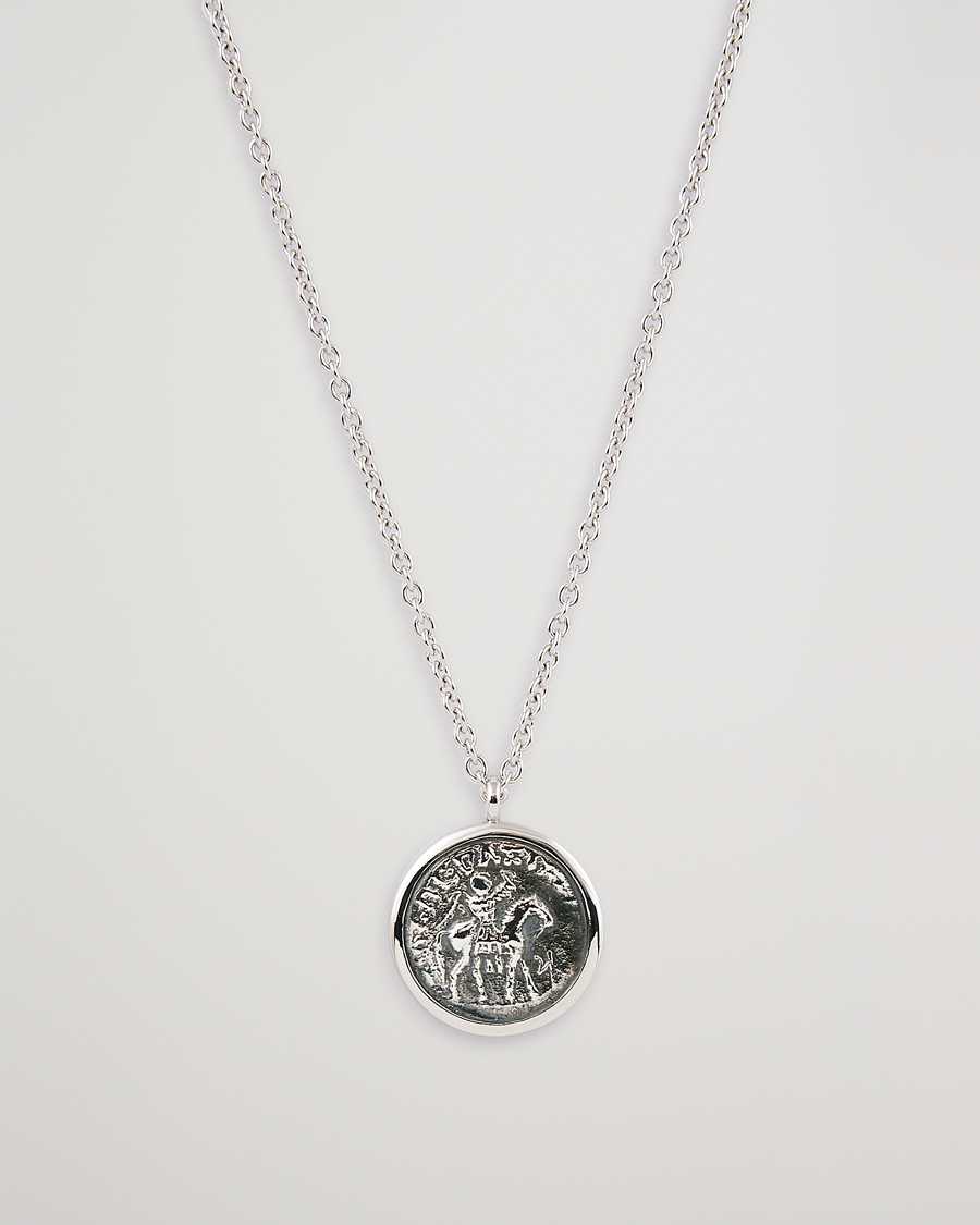 Hombres | Tom Wood Coin Pendand Necklace Silver | Tom Wood | Coin Pendand Necklace Silver