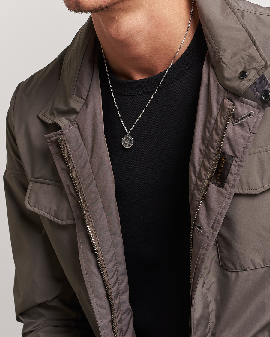 Hombres | Tom Wood Coin Pendand Necklace Silver | Tom Wood | Coin Pendand Necklace Silver