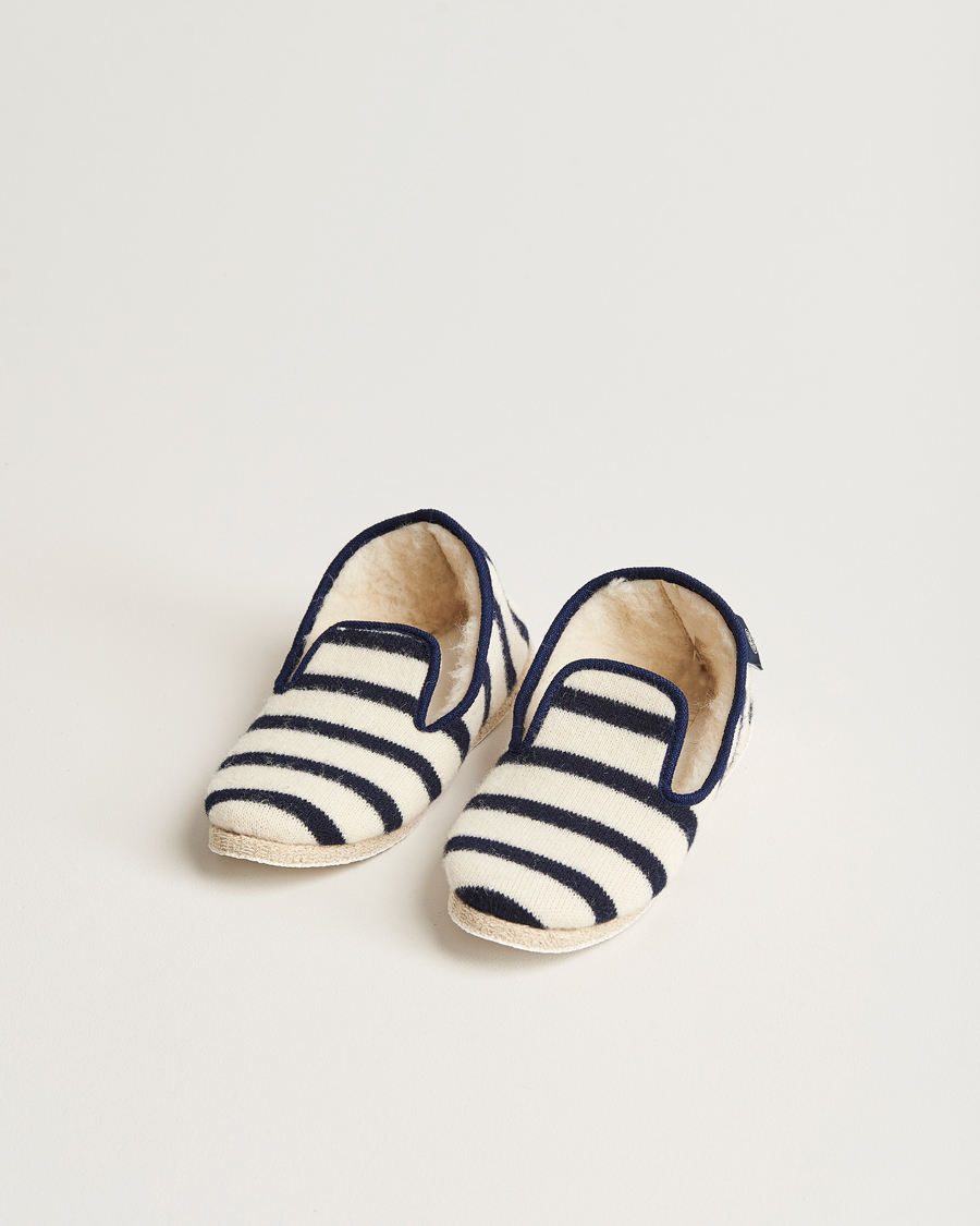 Hombres | Armor-lux Maoutig Home Slippers Nature/Navy | Armor-lux | Maoutig Home Slippers Nature/Navy