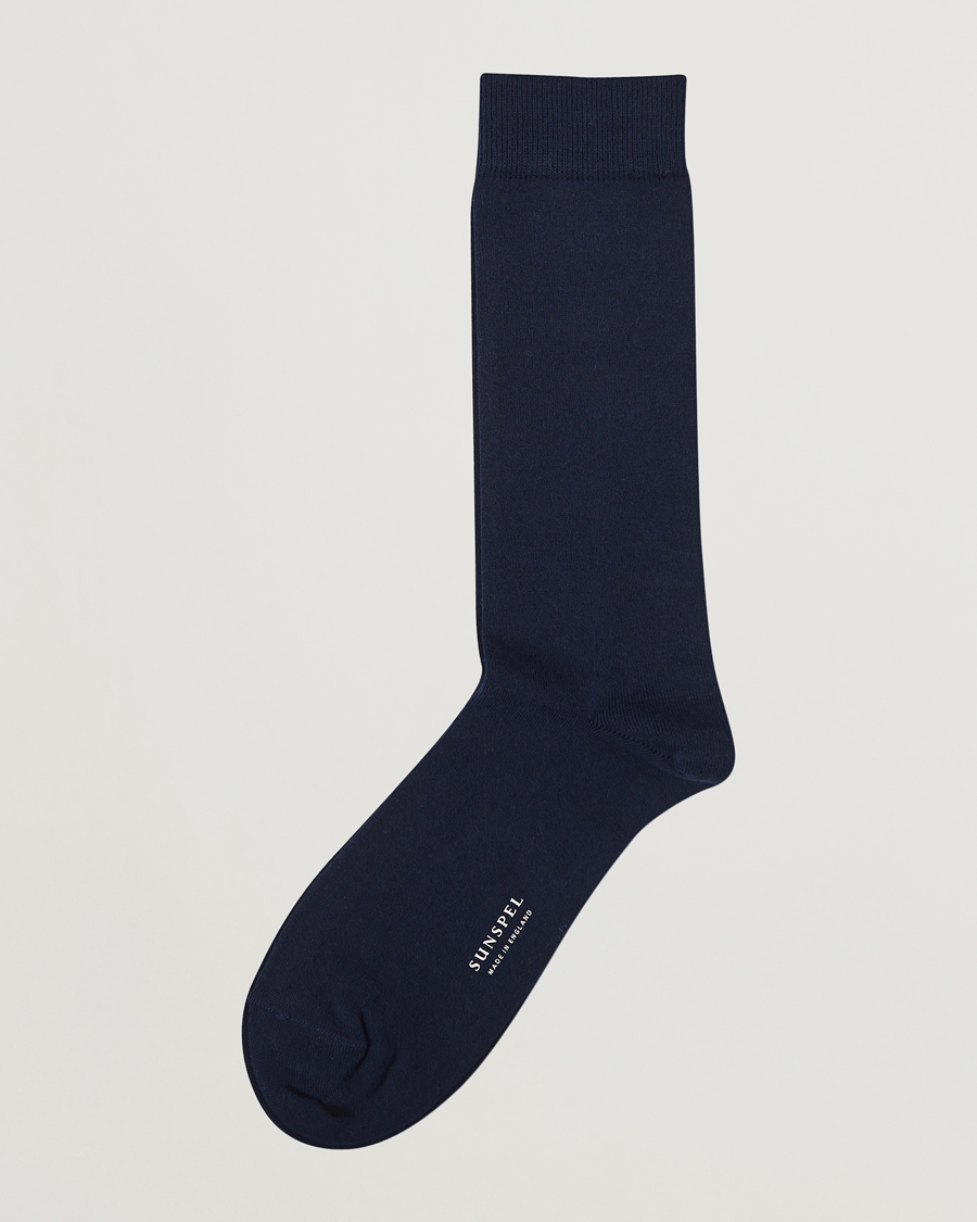 Hombres | Ropa interior y calcetines | Sunspel | Cotton Blend Socks Navy