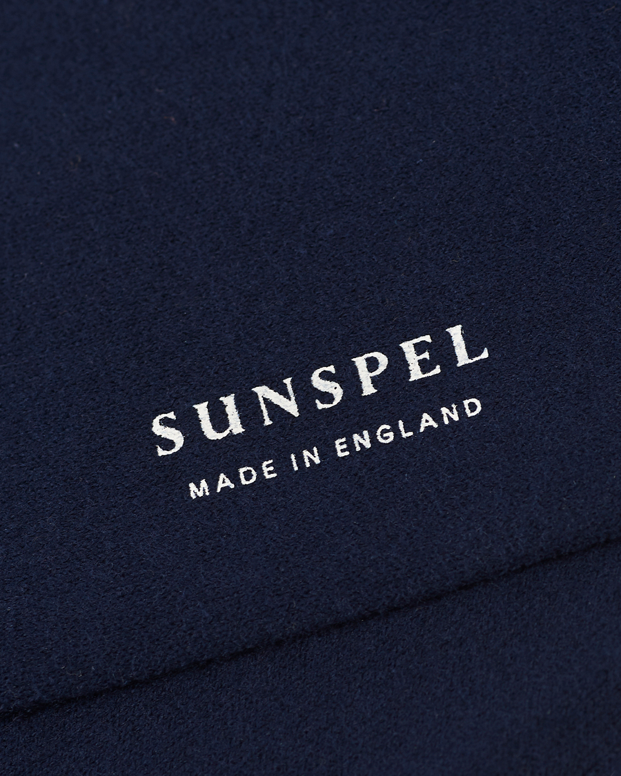 Hombres | Best of British | Sunspel | Cotton Blend Socks Navy