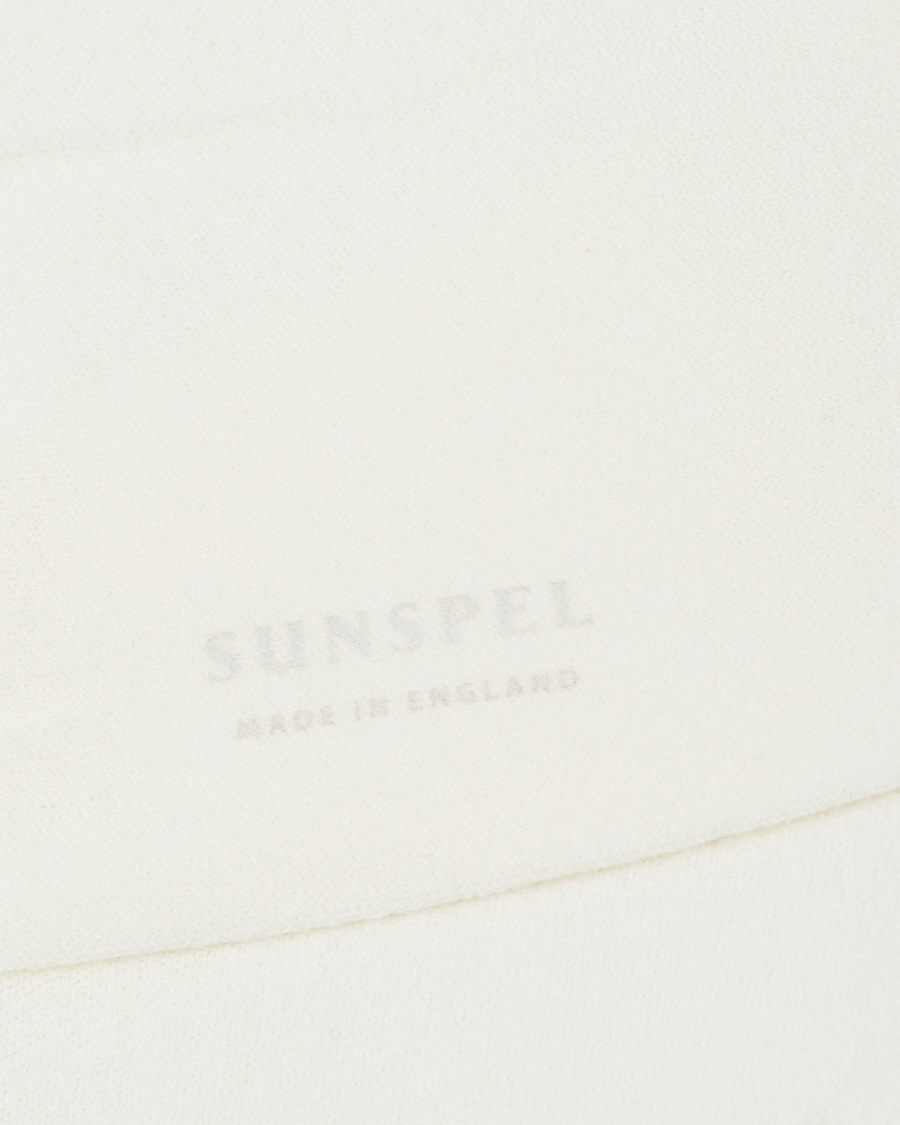 Hombres |  | Sunspel | Cotton Blend Socks White