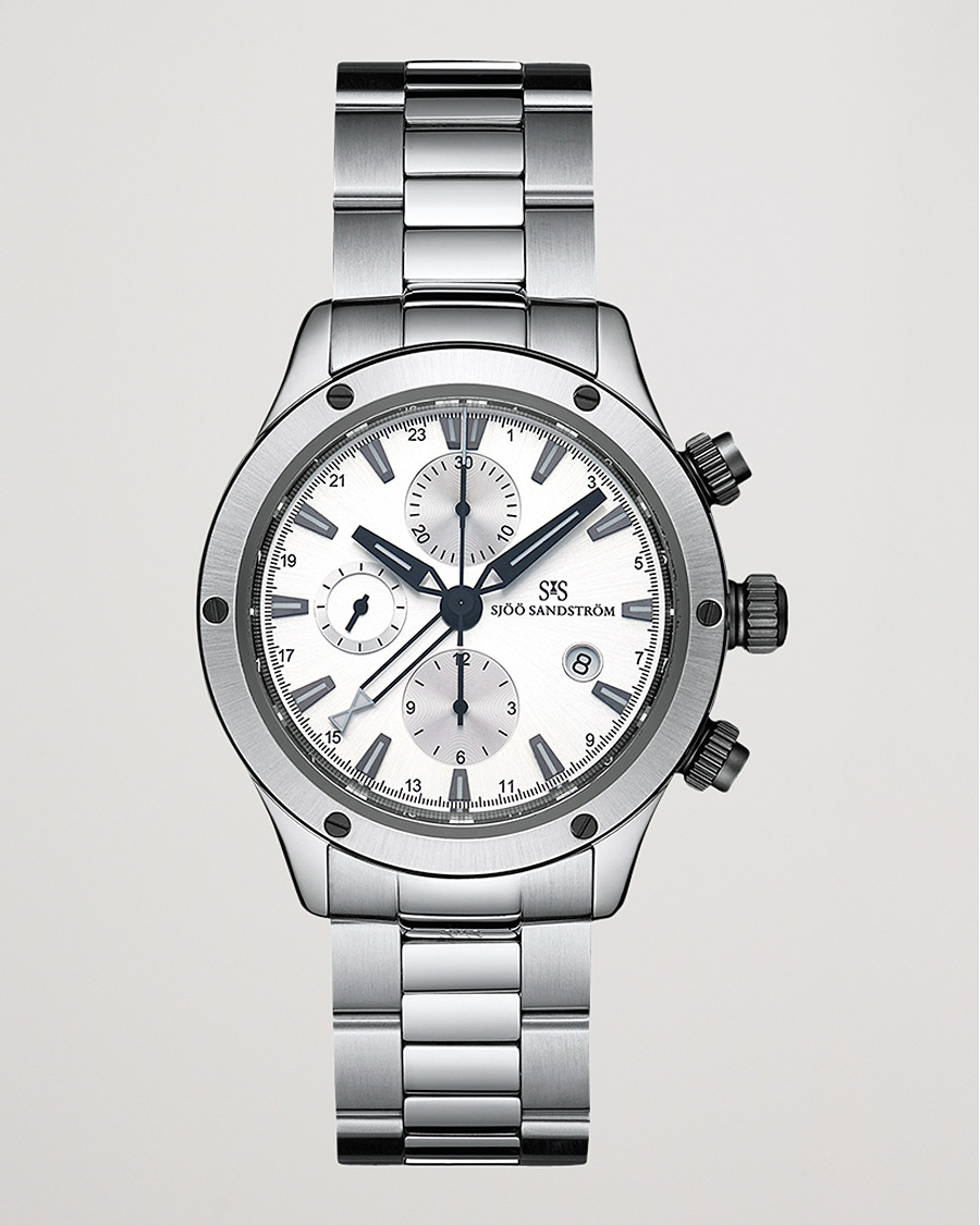 Hombres | Sjöö Sandström UTC Extreme 44,2mm White and Stainless Steel | Sjöö Sandström | UTC Extreme 44,2mm White and Stainless Steel