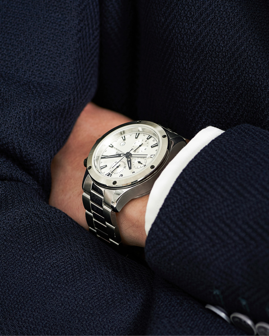 Hombres | Sjöö Sandström UTC Extreme 44,2mm White and Stainless Steel | Sjöö Sandström | UTC Extreme 44,2mm White and Stainless Steel
